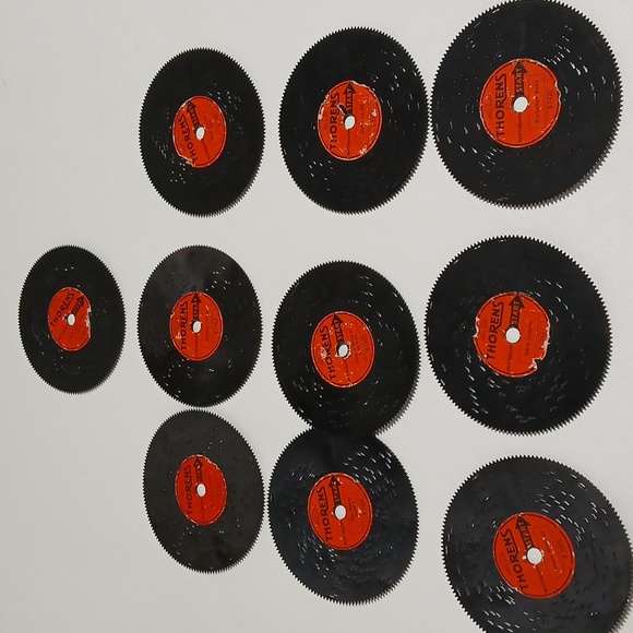 Thorens Other - Vintage Thorens 4.5" Music Discs Lot of 10 Made in Switzerland